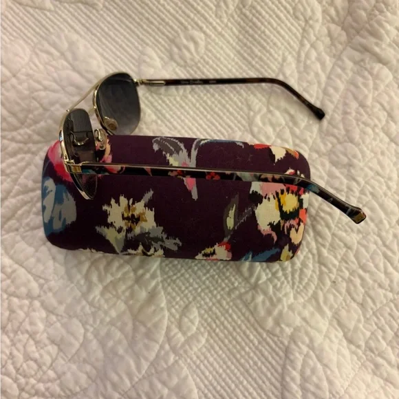 Vera Bradley Gold Aviator Sunglasses in matching case Vera Bradley Gold Aviator Sunglasses in matching case Sunglasses main image 2